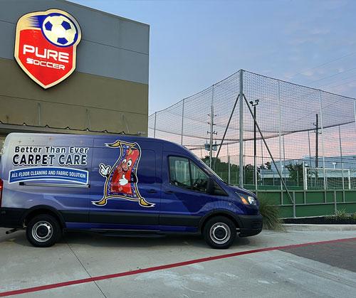 commercial carpet cleaning - branded truck